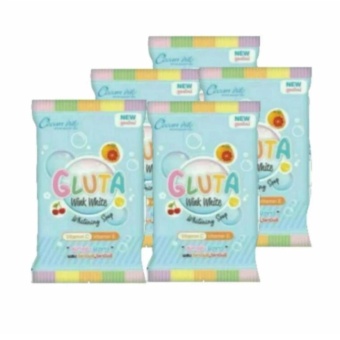 Wink White Gluta Whitening Soap สบู่กลูต้าผสมวิตามินC&E ขนาด 85g. ( 5 ก้อน ) Wink White Gluta Whitening Soap สบู่กลูต้าผสมวิตามินC&E ขนาด 85g. ( 5 ก้อน )