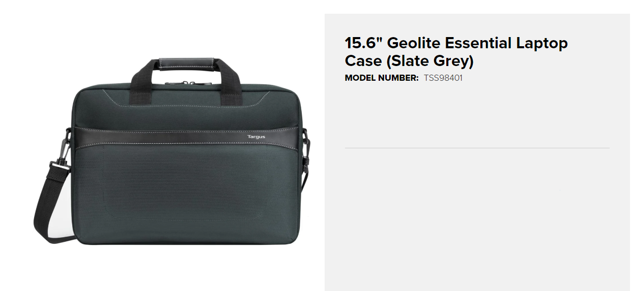 Targus TSS984 15.6” Geolite Essential Slipcase Slate Grey กระเป๋าโน๊ต