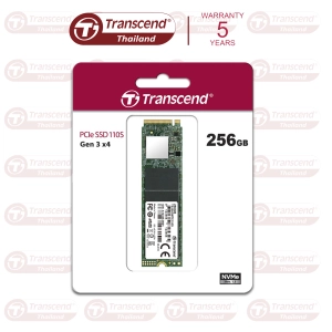 สินค้า PCIe NVMe M.2 SSD 256GB : MTE110S : Gen 3 x4 : Transcend-รับประกัน 5 ปี หรือ**รับประกันไม่เกิน100 TBW ** มีใบกำกับภาษี
