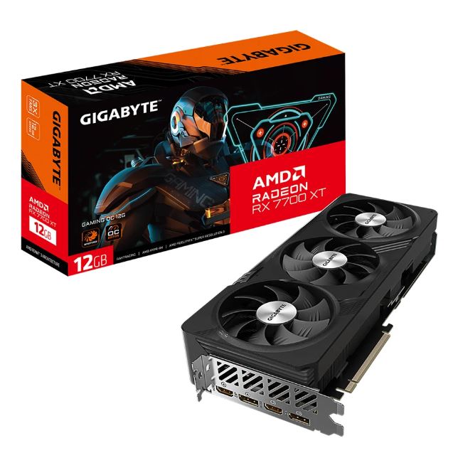 VGA (การ์ดแสดงผล) GIGABYTE RADEON RX 7700 XT GAMING OC 12G - 12GB GDDR6 (GV-R77XTGAMING OC-12GD) ราคา 18,290 บาท*ส่งฟรี