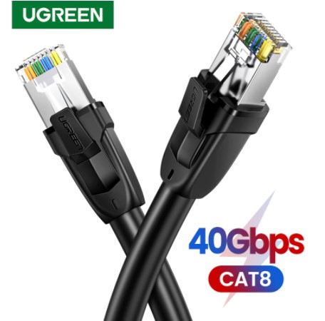 Ugreen Cat8 Ethernet Cable RJ 45 Network Cable SFTP Lan RJ45 Patch Cord for PlayStation PS 4 Router Laptop Cat 8 Cable Ethernet