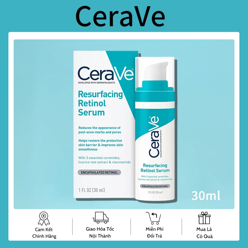 ภาพหน้าปกสินค้า100%ของแท CeraVe Resurfacing Retinol Face Serum 1 oz (30 ml)