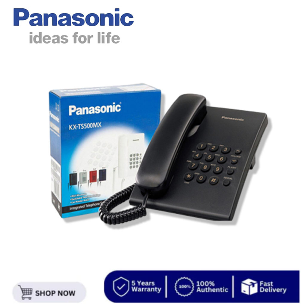 (Immediate delivery) Panasonic single line home phone model KX-TS500 single line phone home office phone ราคา 428 บาท*ส่งฟรี