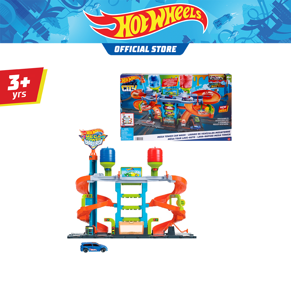 Hot Wheels Mega Tower Car Wash-ฮอตวีล ชุดจำลองที่ล้างรถ (HDP05) ราคา 3,395 บาท*ส่งฟรี