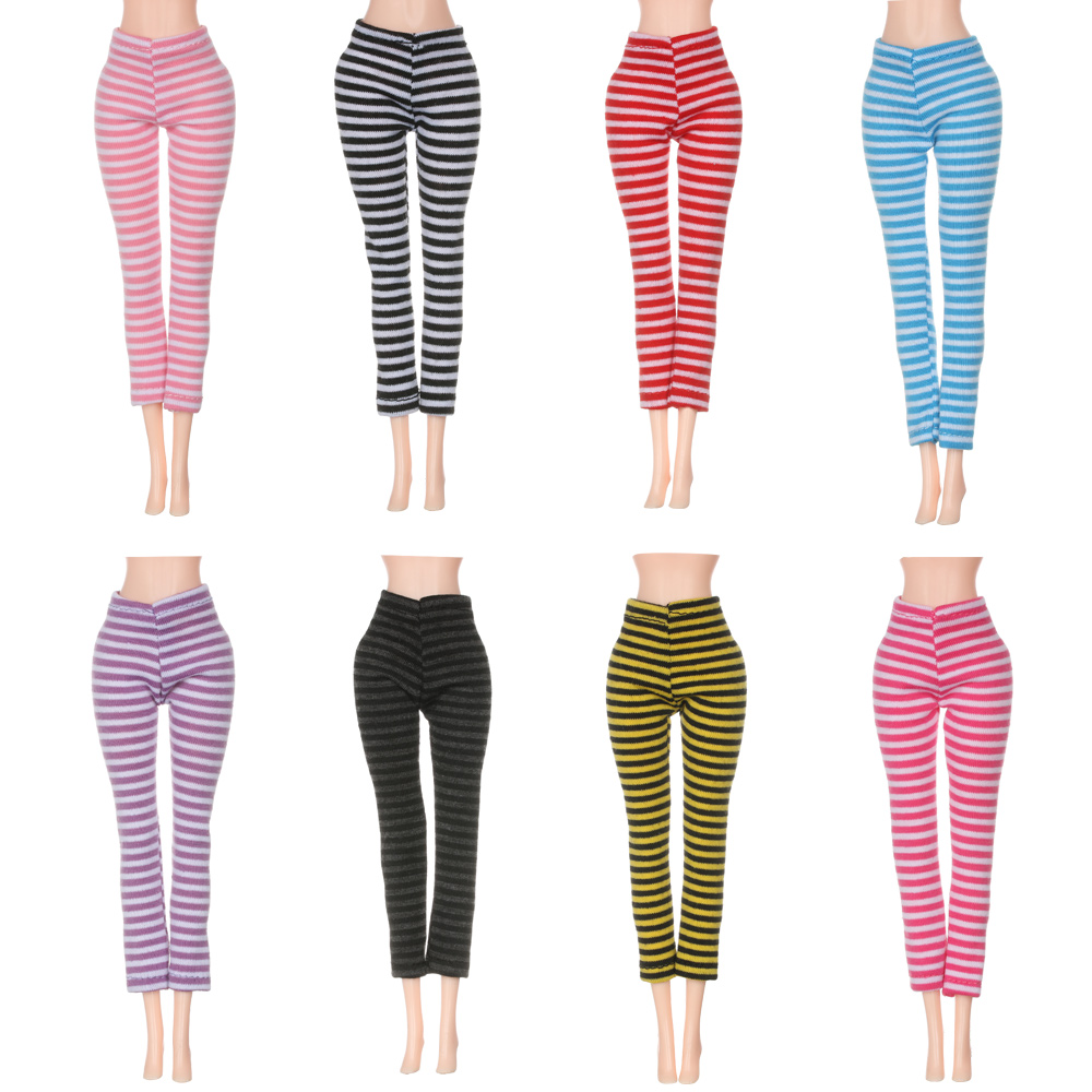 WEEHEJU33 High quality Dolls Accessories Gifts New Fashion Candy Color Pants Doll Clothes Handmade Elastic Trousers