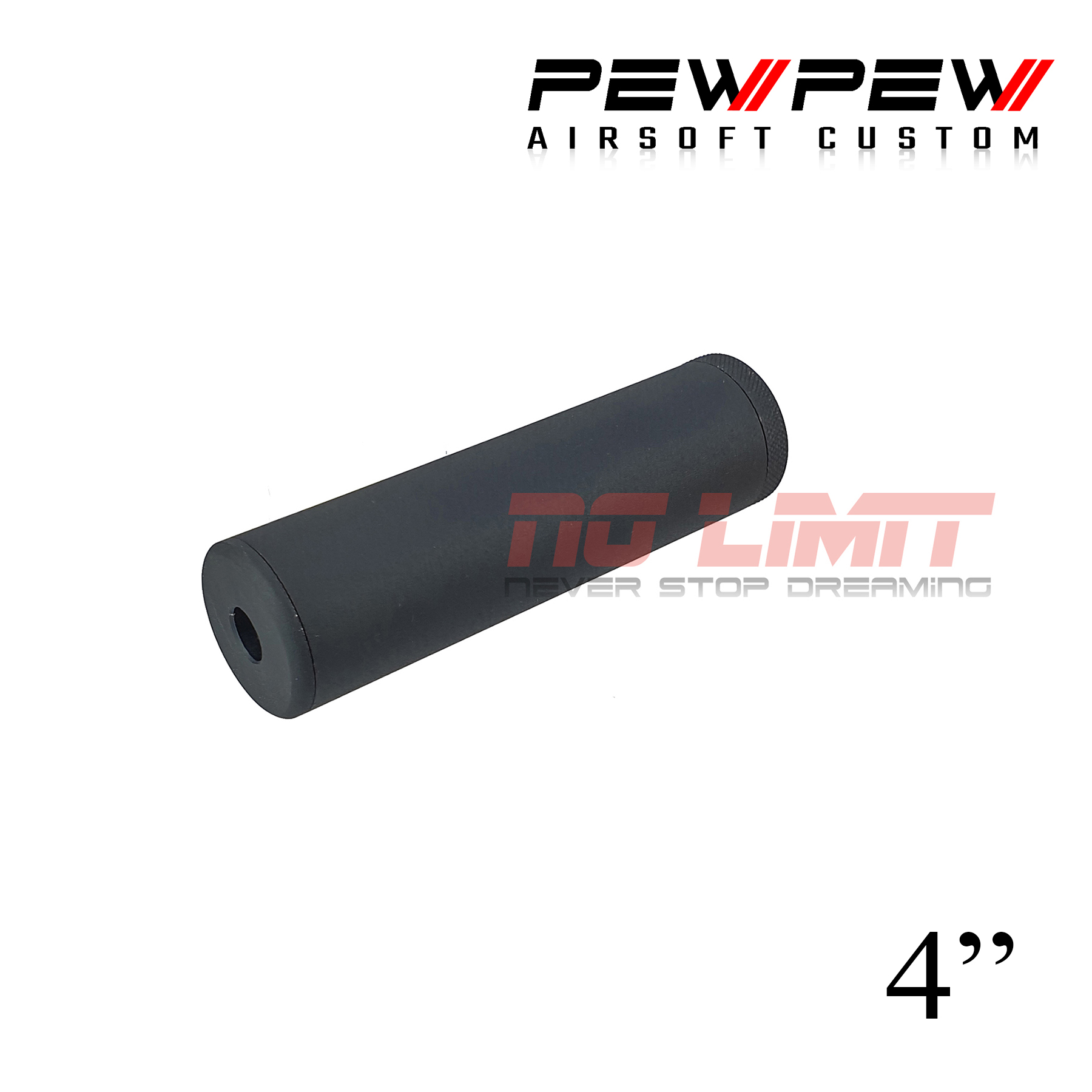 ท่อเก็บเสียง PEW PEW สำหรับปืนสั้น มีให้เลือก  3.5",  4",  5" สี ดำ และ เงินโครม ทำจากอลูมิเนียม ด้านในมีท่อประคอง