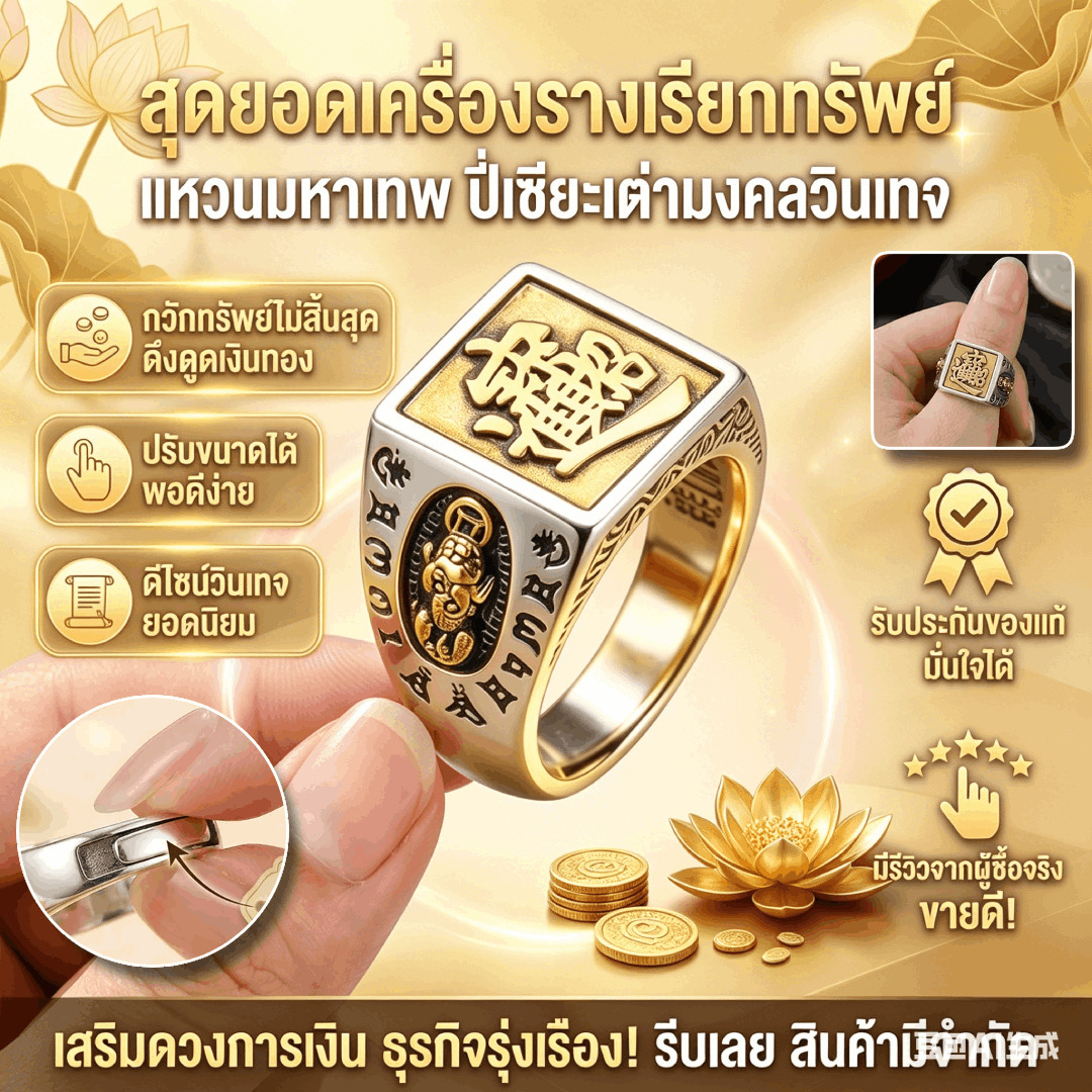 แหวนฮวงจุ้ย แหวนปี่เซียะ แหวนเรียกทรัพย์ ดีไซน์ย้อนยุค นำโชคและเสริมดวงการเงิน