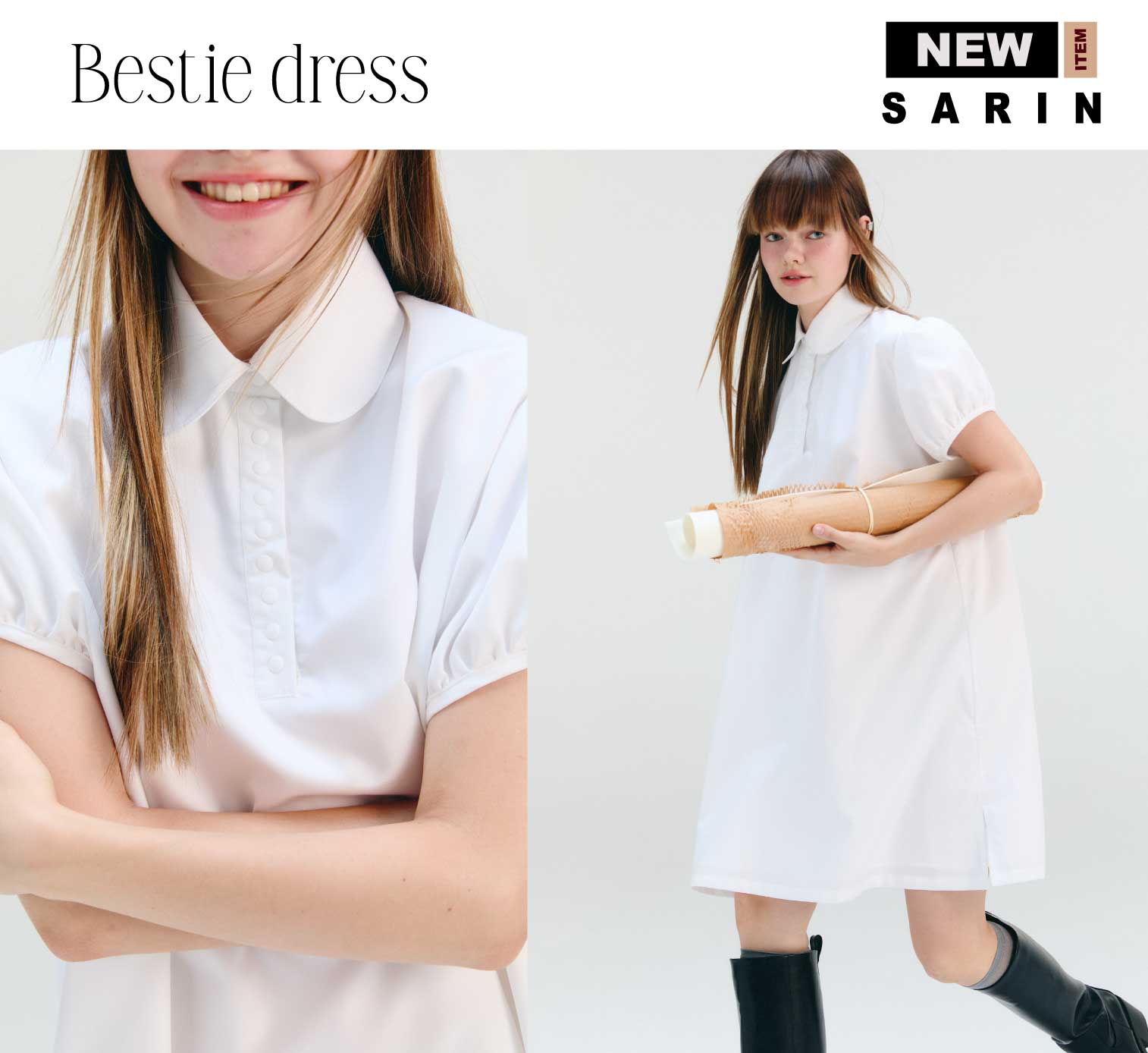 Sarin bestie dress ชุดเดรสสุดน่ารัก ต้องลอง : ) ซับในทั้งตัว pre order ราคา 2,390 บาท*ส่งฟรี