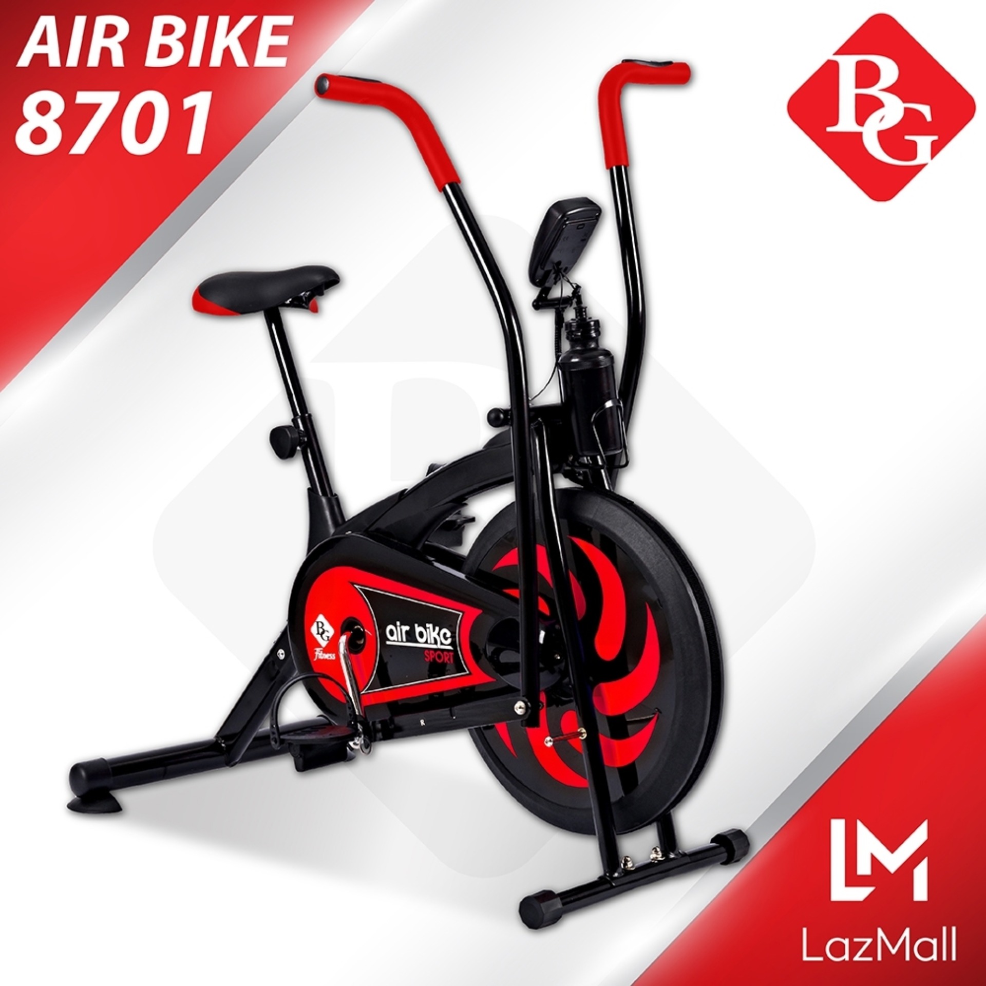ดูภาพ B&G Air Bike จักรยานบริหาร จักรยานออกกำลังกาย พร้อมที่วัดชีพจร ( จักรยานออกกำลังกาย เครื่องออกกำลังกาย ออกกำลังกาย อุปกรณ์ออกกำลังกาย ) รุ่น BG8701 (Red) <br/>เพิ่มเติม B&G Air Bike จักรยานบริหาร จักรยานออกกำลังกาย พร้อมที่วัดชีพจร ( จักรยานออกกำลังกาย เครื่องออกกำลังกาย ออกกำลังกาย อุปกรณ์ออกกำลังกาย ) รุ่น BG8701 (Red)