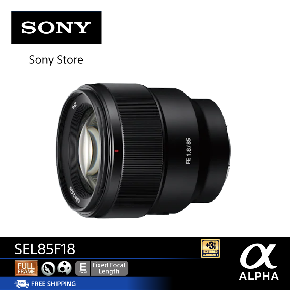 เลนส์ E-mount (SEL85F18) ในรูปแบบสำหรับ Full Frame 85 mm F1.8 ราคา 15,990 บาท*ส่งฟรี