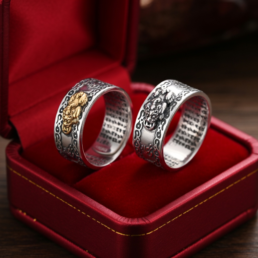 Piya Rings, Men's Rings, Free Size Rings, Couple Rings, Cool Men's Rings, Cool Rings, Piya Rings, Five-Row Talisman Ring, Five-Row Talisman, Gold Rings, Royal Rings, Auspicious Rings.