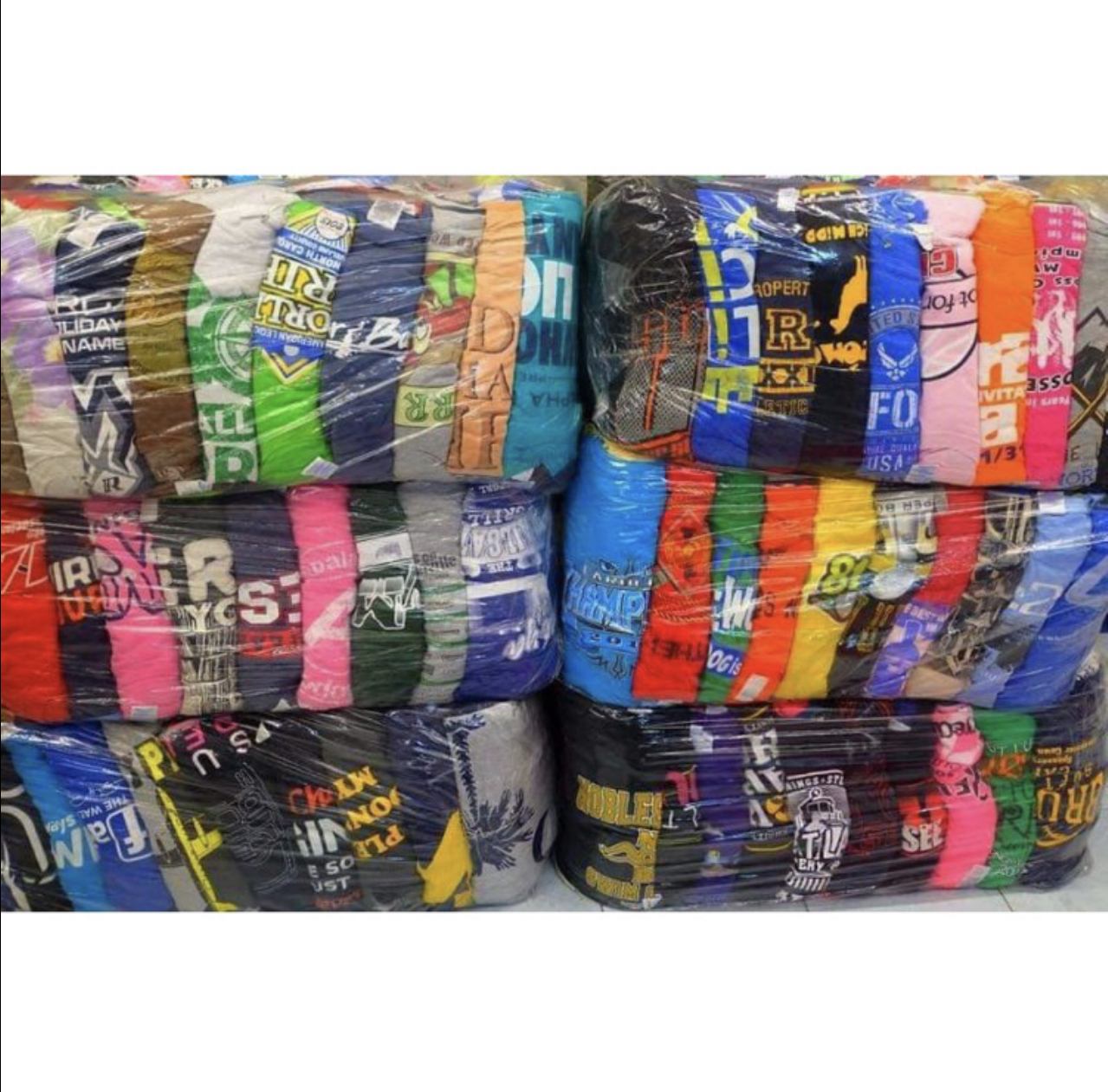 เสื้อยืดยกกระสอบราคาถูก แพ็คละ100ตัว ราคา 701 บาท*ส่งฟรี