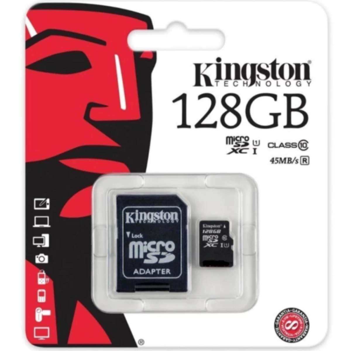 รูปภาพของ Kingston Memory Card Micro SD SDHC 128 GB Class 10 คิงส์ตัน เมมโมรี่การ์ด 128 GB Kingston