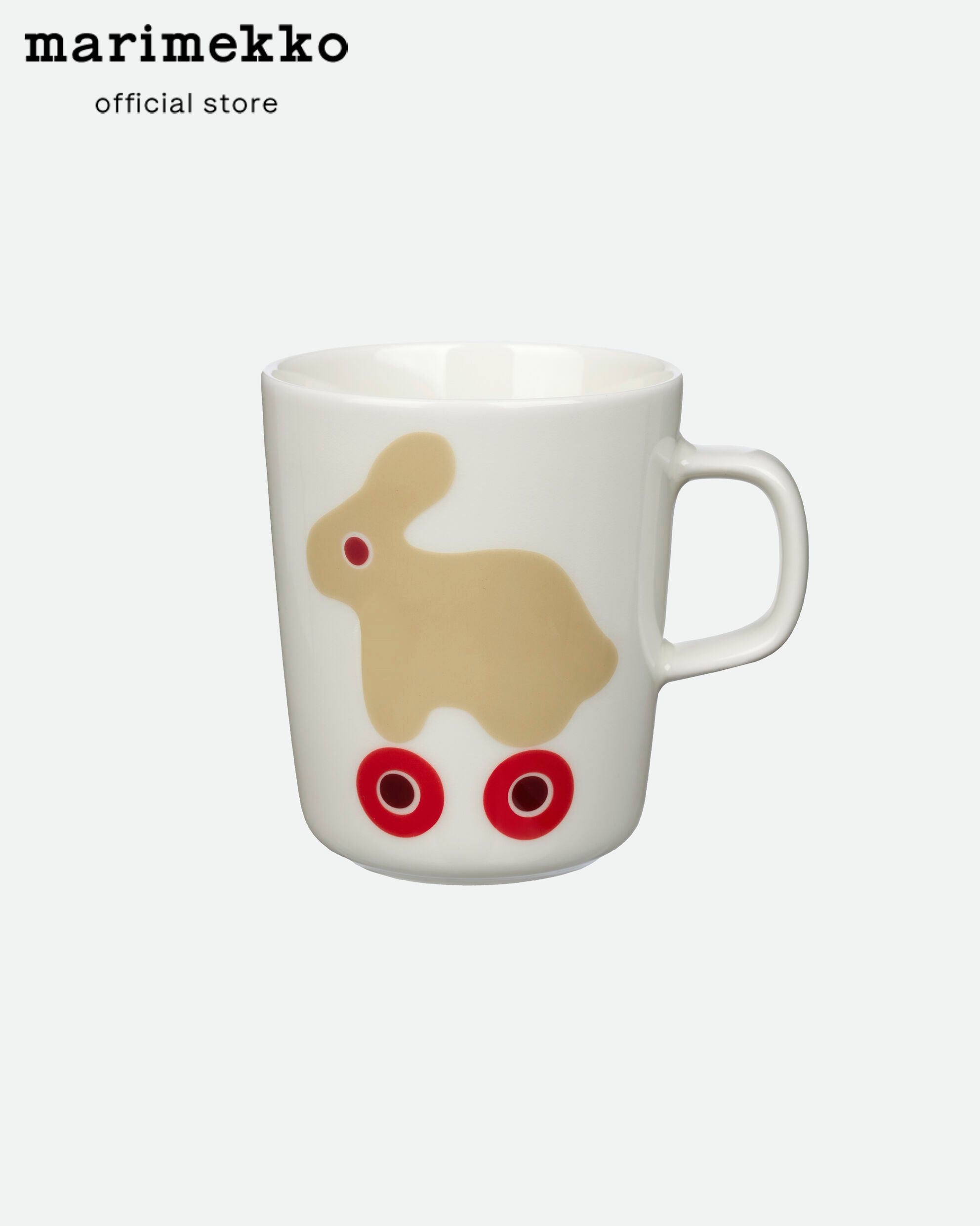 MARIMEKKO RULLA MUG 2,5DL 2PCS CERAMICS แก้ว แก้วน้ำ แก้วชา แก้วคู่ แก้วลายกระต่าย แก้วสีขาว เซรามิก ราคา 1,100 บาท*ส่งฟรี