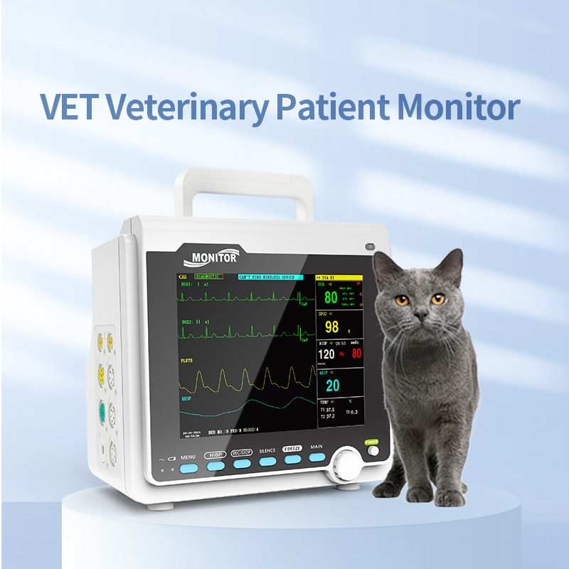Veterinary patient monitor VET vital signs machine 6 parameters ECG NIBP SPO2 RESP TEMP PR ราคา 16,524 บาท*ส่งฟรี