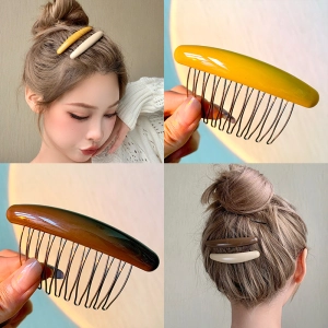 สินค้า ~ร้านไทย~💕🇹🇭 Korean seamless hair comb ขนาด 8.5 cm.หวีสับ หวีเสียบ หวีสับเกาหลี หวีแคนดี้ หวีเก็บ หวีผม