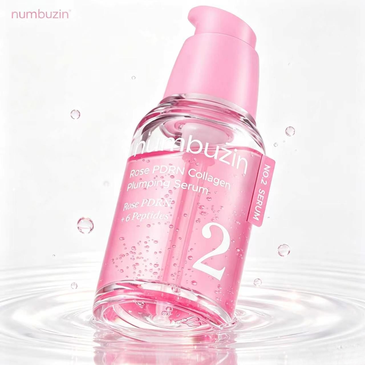 Numbuzin No.2 Rose Pdrn Collagen Plumping Serum 30ml, Light Texture Serum That Absorbs Quickly, Extracts Rose Pdrn, and Is Mixed with Collagen and Niacinamide. Helps Even Out the Color of Dull Skin. Restores the Skin to Be Soft and Supple in a Natural Way ราคา 479 บาท*ส่งฟรี