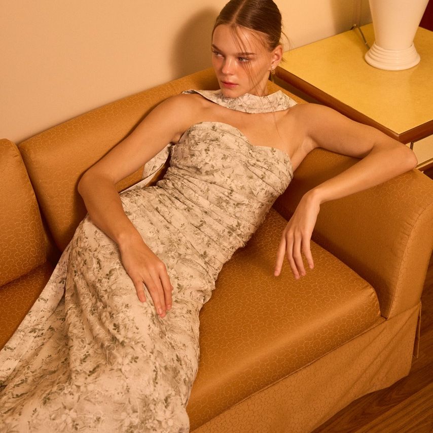 lookbookthesignature bree dress green cosmos ชุดเดรสไปงาน ราคา 3,450 บาท*ส่งฟรี