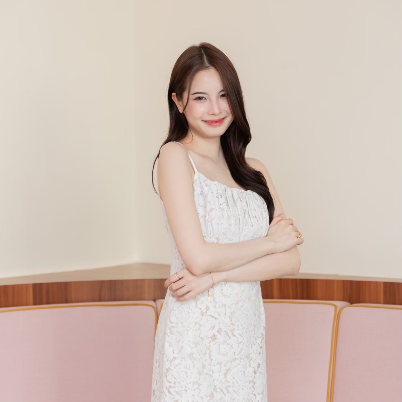 RMVcollection ชุดเดรสลูกไม้ รุ่น Daphne Lace Dress สี WHITE ราคา 1,850 บาท*ส่งฟรี