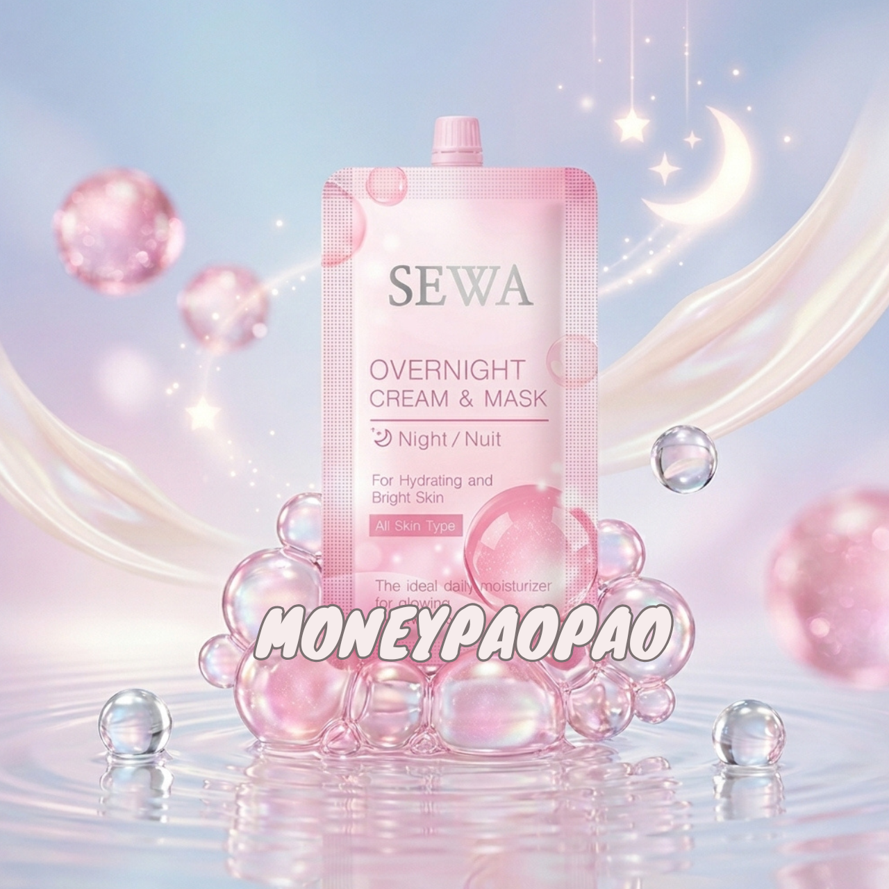Sewa Overnight Cream & Mask, 1 Sachet, 8 Ml. ราคา 30 บาท*ส่งฟรี