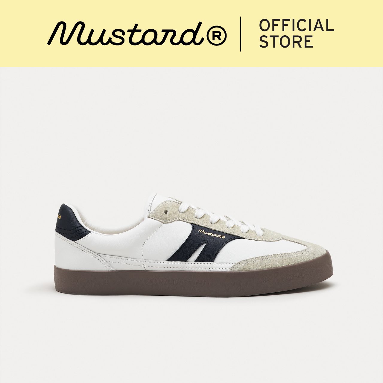 Mustard Sneakers Victor - White/Black รองเท้าหนัง ราคา 2,990 บาท*ส่งฟรี