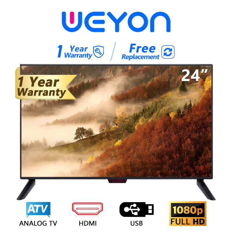 Weyon Tv Flat Screen Tv Television 19 Inches 20 Inches 21 Inches 24 Inches 32 Inches 40 Inches 43 Inches Smart Tv Flat Screen Cheap Price Led Tv Flat Screen Tv Full Hd ราคา 1,650 บาท*ส่งฟรี