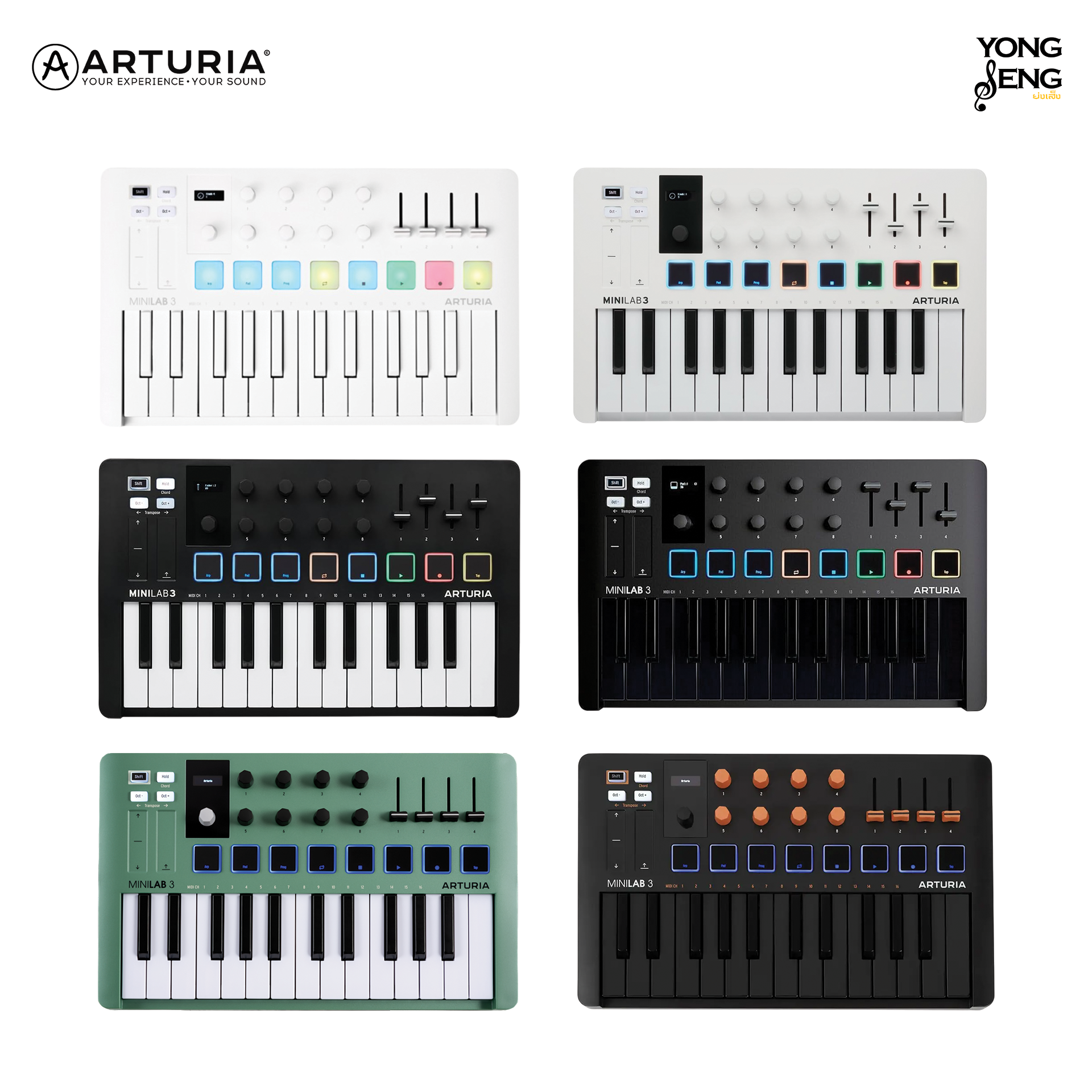 Arturia : MiniLAB 3 MIDI Controller ราคา 5,490 บาท*ส่งฟรี