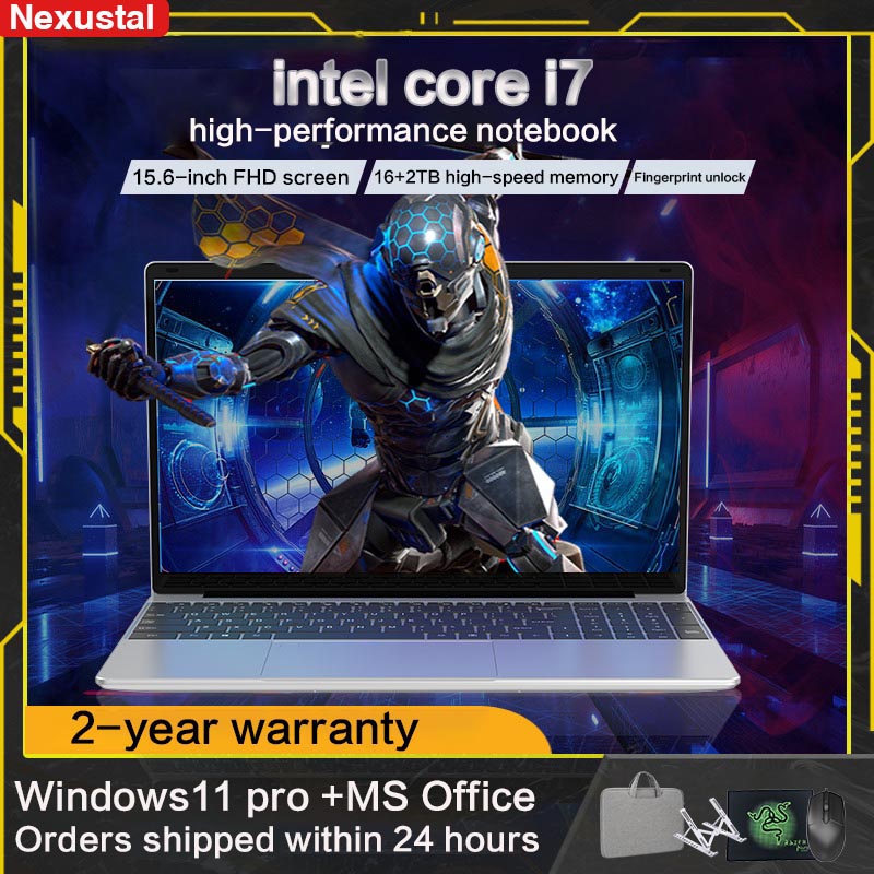 Nexustal Laptop 15.6 Inch Intel Core I7 Ram 16Gb Ssd 2Tb Windows 11 Wifi 5, Bluetooth 5.0 Hd Camera Design Gaming Office Gaming Laptop ราคา 12,399 บาท*ส่งฟรี