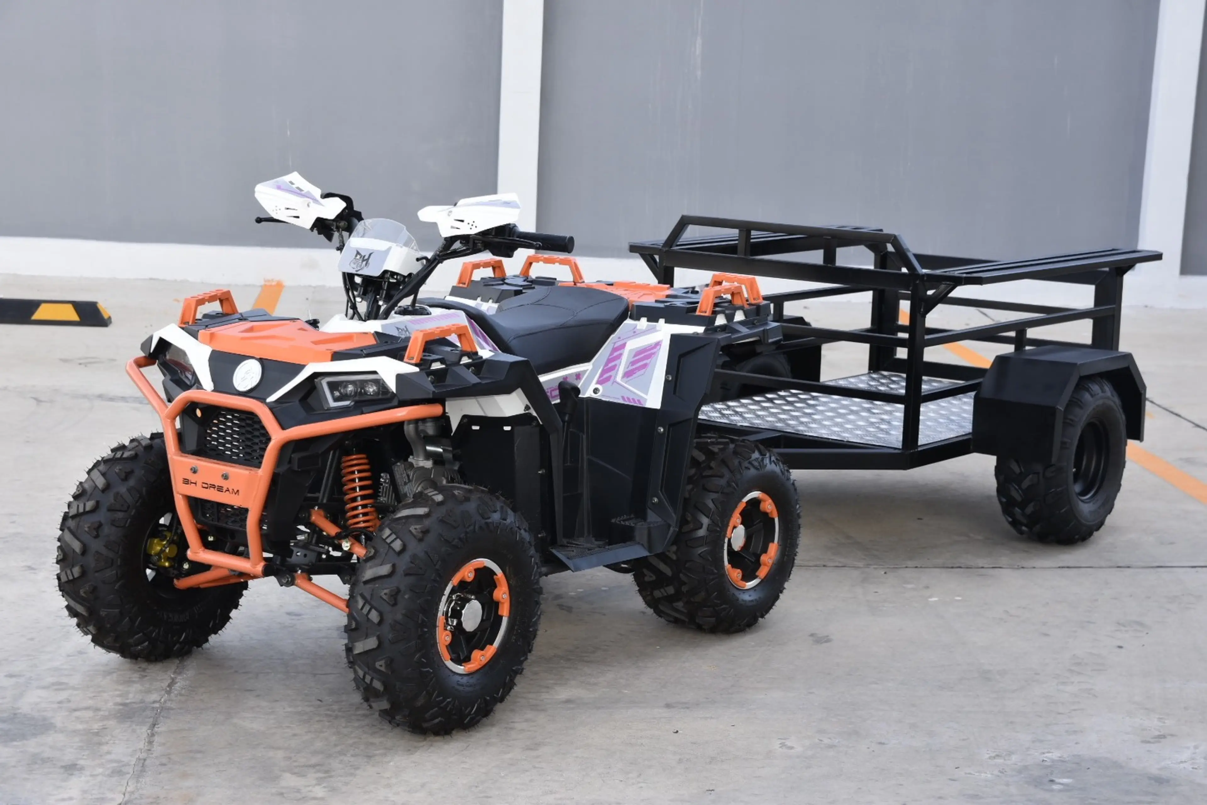 Atv Rex150+ Trailer 80*120 Auto for Agricultural Purposes Bhdream Rex150 Atv 150 Oil System Strong 8-Inch Alloy Wheels