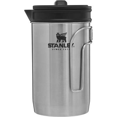 Stanley Cook + Brew Set 32oz Coffee Press Pot- ชุดเครื่องครัวทำอาหารและต้มกาแฟ Stanley All-In-One Boil + Brew French Press , Silver , 32oz - USA Import - Multifunction Cooking Pot for Camping - 100% Authentic!