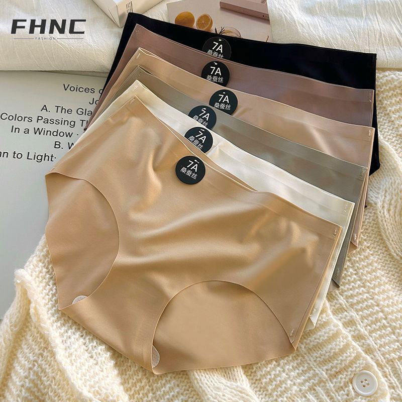 รูปสินค้า FHNC 6 Pieces Seamless Ice Silk Panties for Women Invisible in Summer, Does Not Squeeze the Hips, Thin Panties