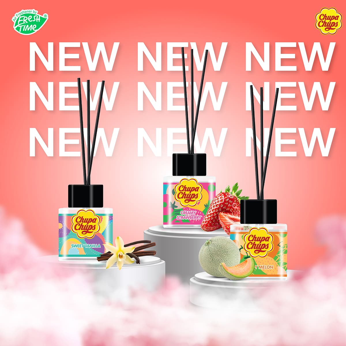 FreshTime X Chupa Chups ก้านไม้หอมปรับอากาศ 30ml ราคา 123 บาท*ส่งฟรี
