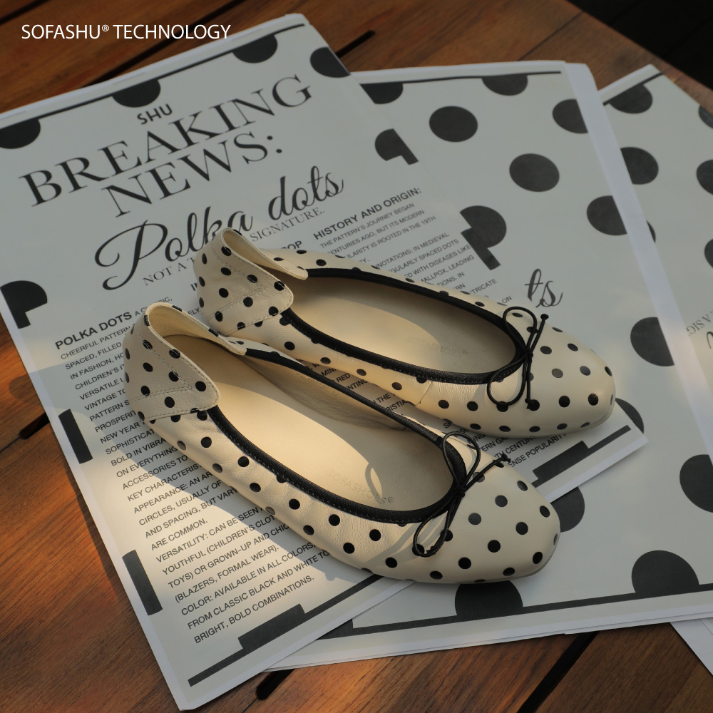✅ Shu Sofysofa Polka Dots Sheepskin Shoes ราคา 3,290 บาท*ส่งฟรี