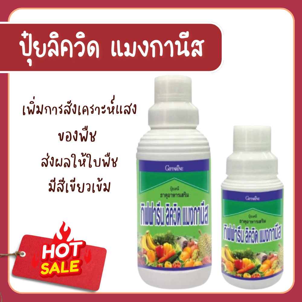 Giffarine fertilizer is used to maintain the condition of chlorophyll, adding plant photosynthesis, resulting in dark green leaves. ราคา 460 บาท*ส่งฟรี