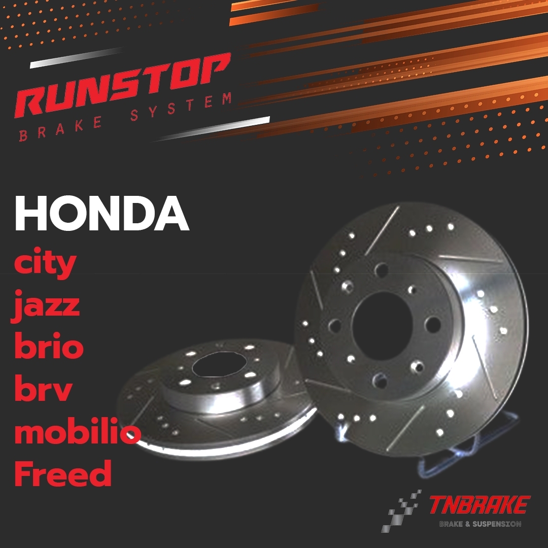 Runstop slot จานเบรค honda city jazz brio brv mobilio Freed รันสต๊อป เซาะร่อง เจาะรู ฮอนด้า ซิตี้ แจ๊ส ทุกรุ่น ราคา 2,919 บาท*ส่งฟรี
