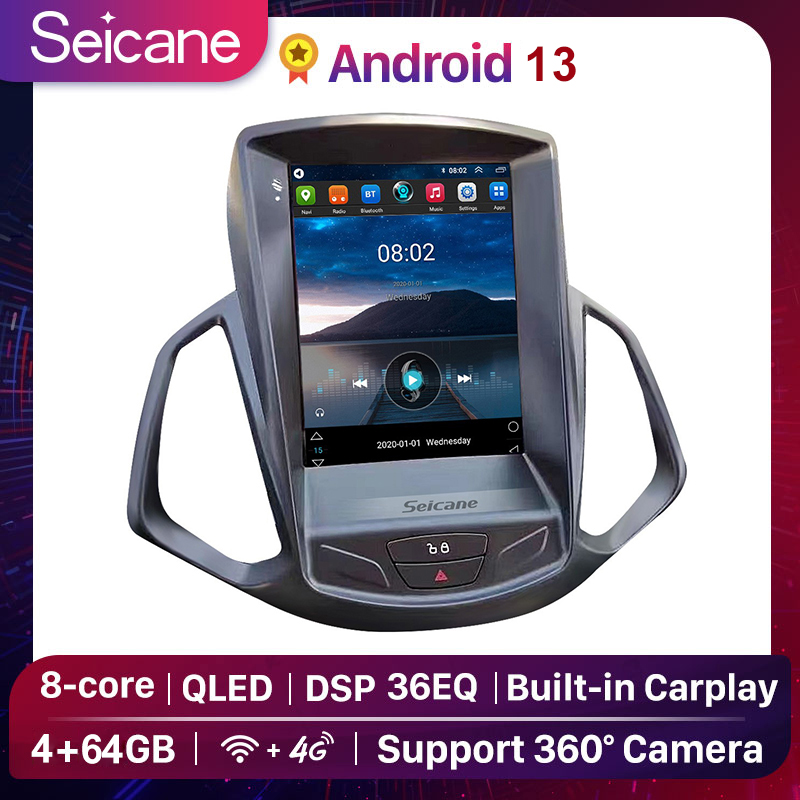 Seicane 9.7 inch IPS Touchscreen Tesla Style Android 10.0 Car Audio Multi-media Player for 2013 2014 2015 2016 2017 Ford Ecosport Radio GPS Navigation System Bluetooth support Carplay TPMS Split Screen Netflix PlayStore Waze YouTube ราคา 12,900 บาท*ส่งฟรี