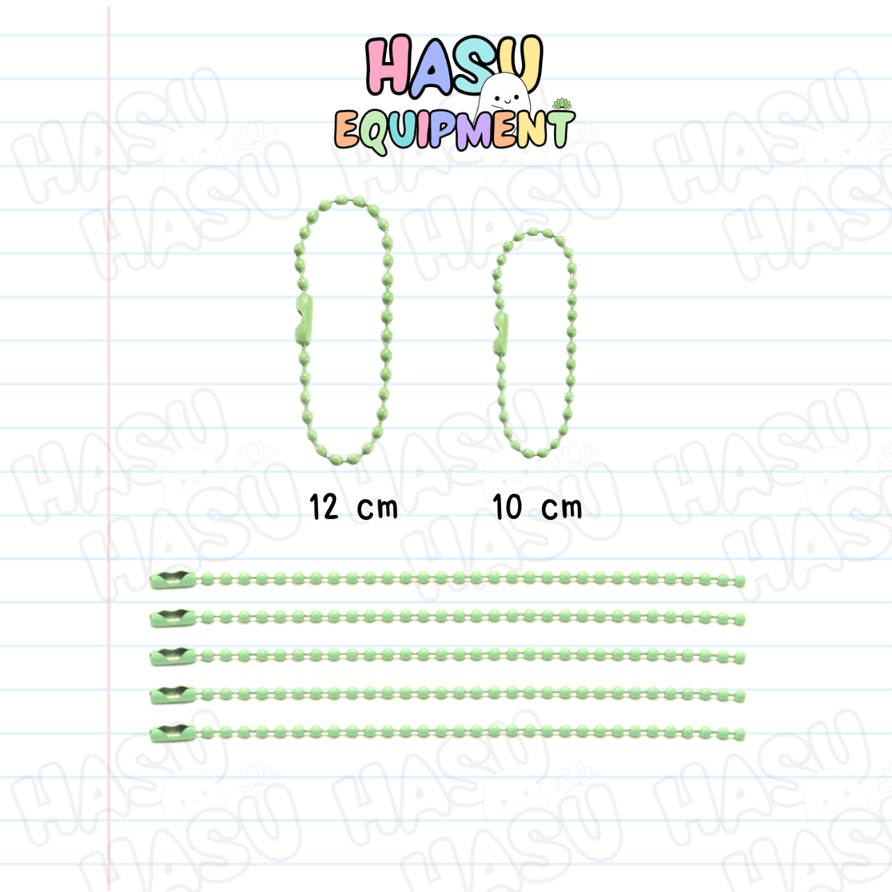 🛒Ball chain -โซ่ไข่ปลา 10cm 12cm 15cm ขนาดเม็ด 2.4mm Hasuequipment