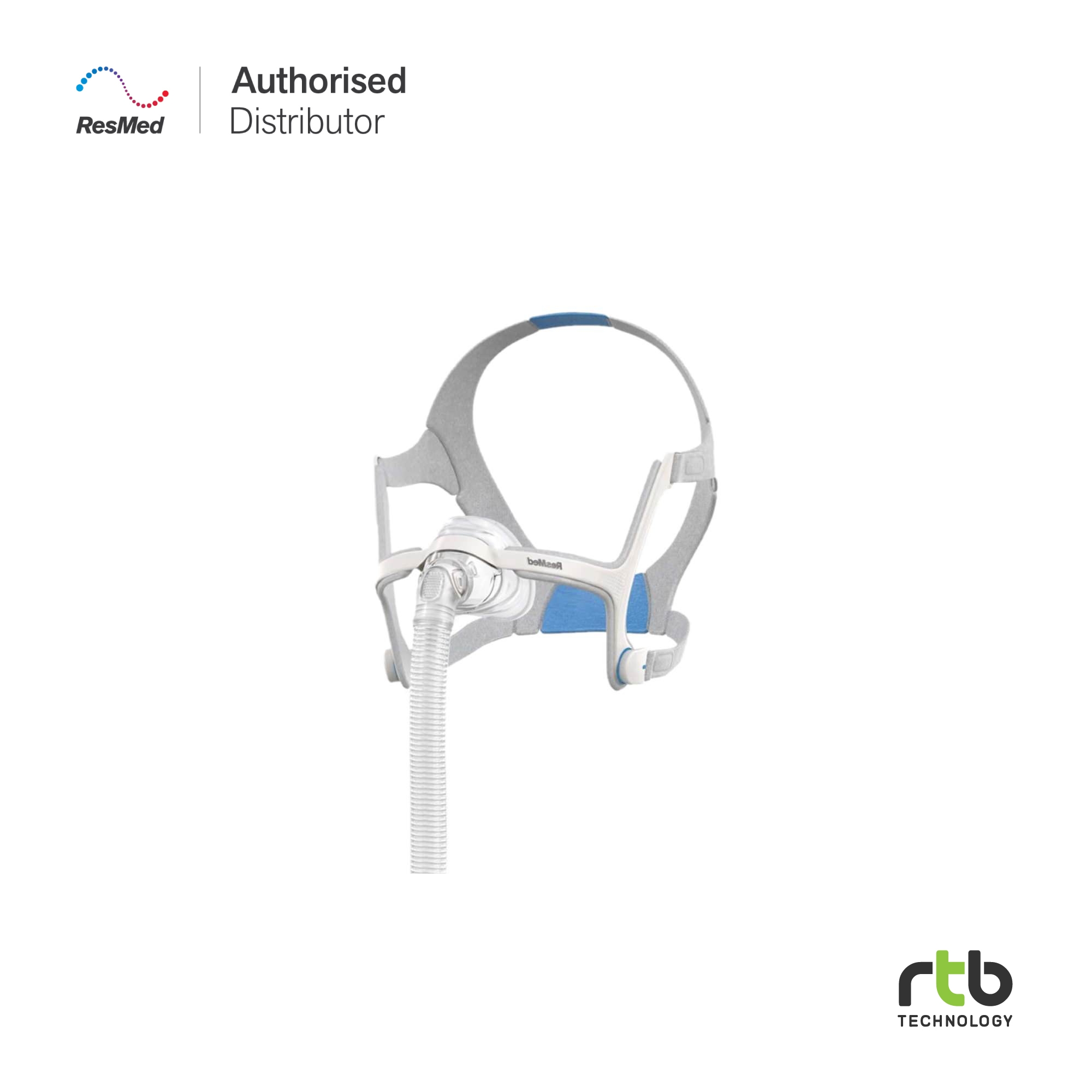 หน้ากากอนามัย กรองฝุ่นและเชื้อโรค ResMed Cpap ชนิดปิดจมูก Airfit รุ่น N20