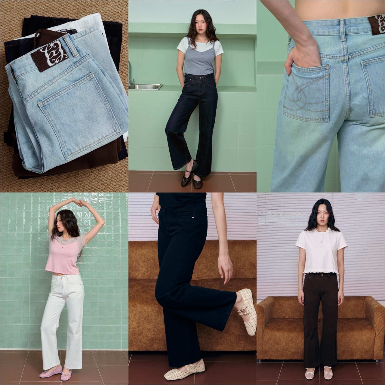 (Pre7Days) Chuuchop - (Xs-6Xl) Genova Bootcut Jeans, Bootcut Jeans, Medium Waist, Good Fit, Flattering, Comfortable to Wear (C8606) ราคา 1,046 บาท*ส่งฟรี