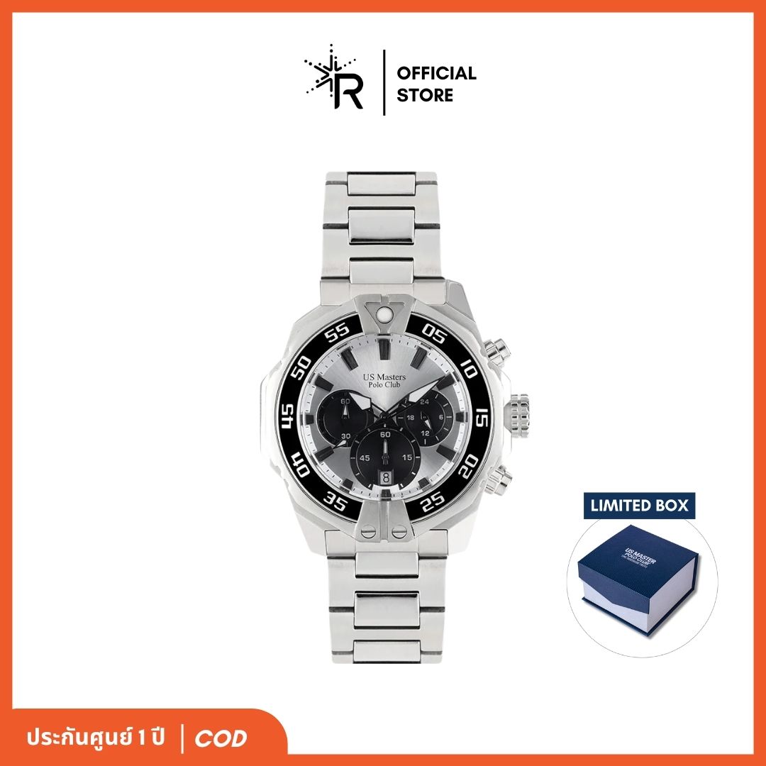 [สินค้าใหม่] USM-DH08 นาฬิกาข้อมือ สายสแตนเลส จับเวลาได้ ประกัน 1 ปี แบรนด์ US MASTERS POLO CLUB ราคา 2,399 บาท*ส่งฟรี