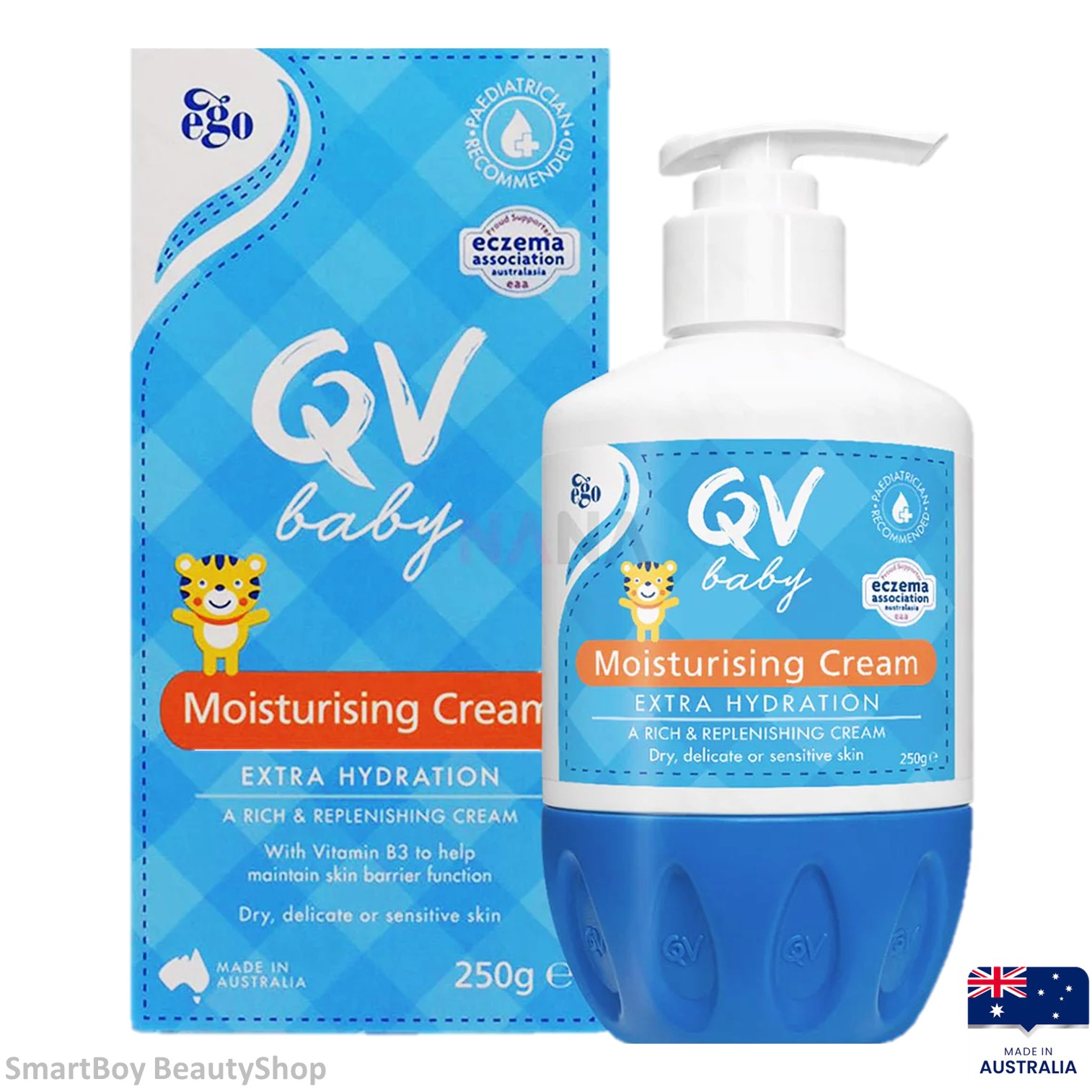 Ego Qv Baby Moisturizing Cream 250g, Gentle Formula Baby Skin Care Product, Genuine Product Imported from Australia, Ready for Delivery. ราคา 1,190 บาท*ส่งฟรี