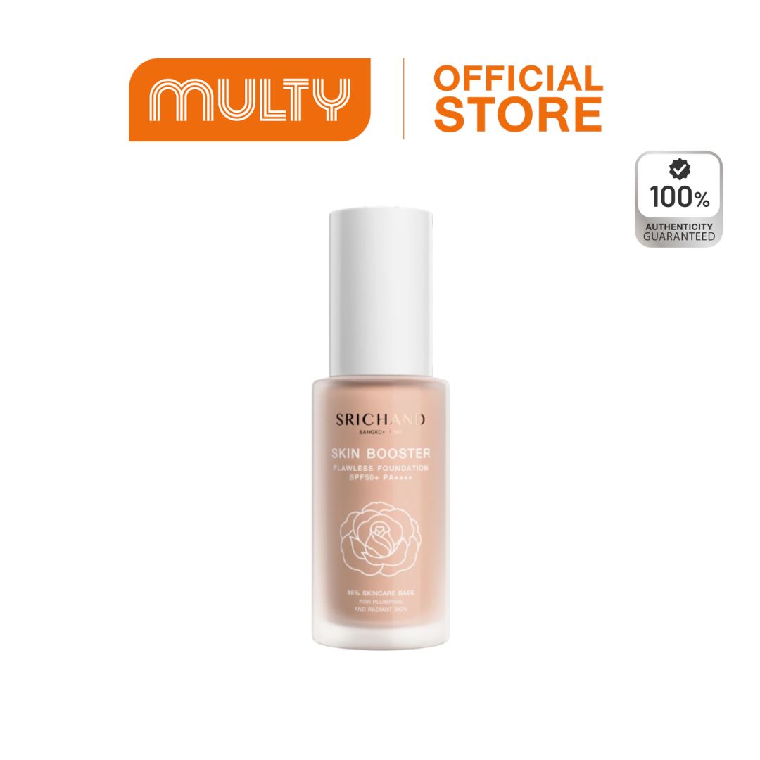 Srichand Skin Booster Flawless Foundation SPF50+ PA++++ 30ml รองพื้นบูสต์ผิว ผสมสกินแคร์ ปกปิด คุมมัน