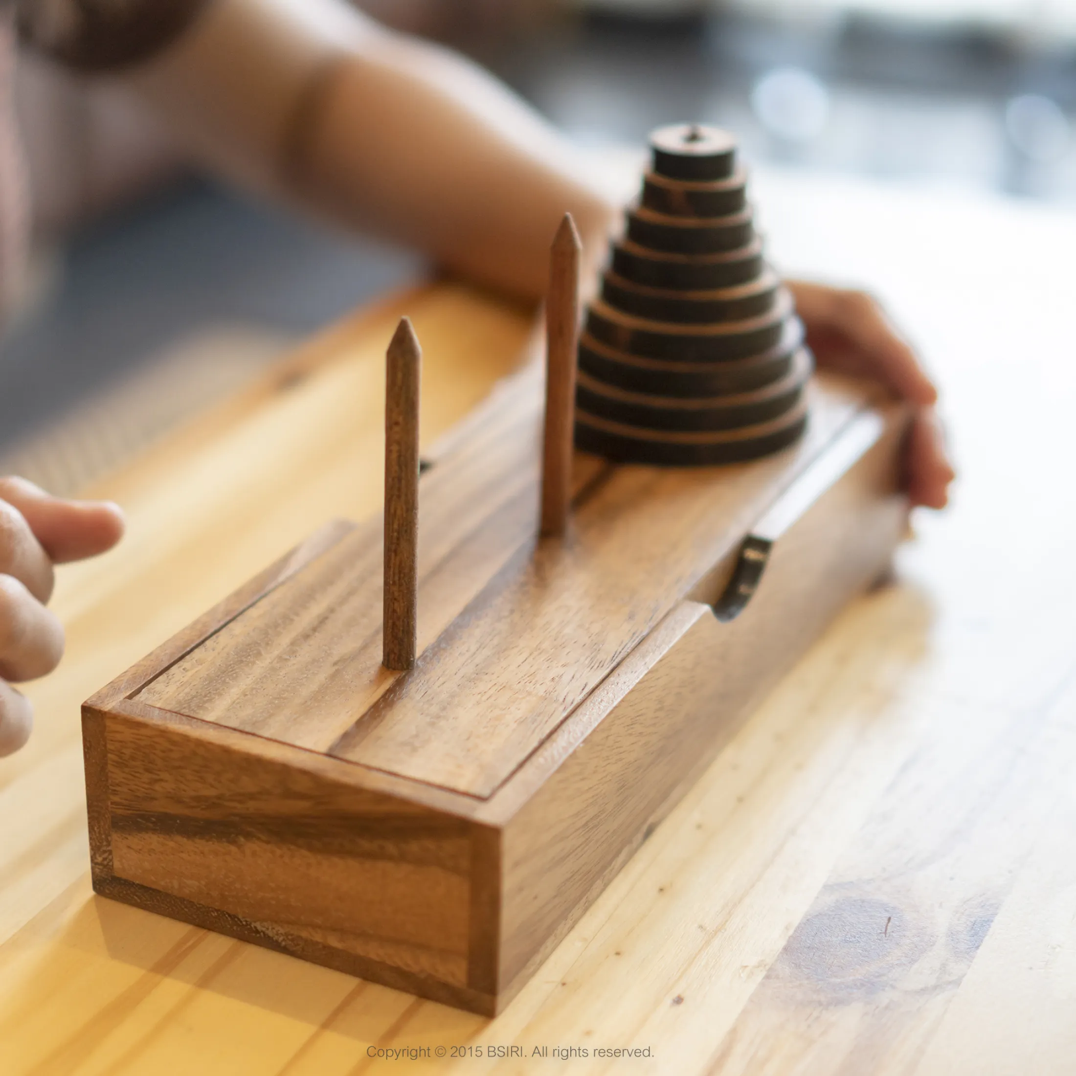 เกมไม้ฮานอนทาเวอร์ 9ชิ้น Hanoi Tower (9pcs) ของเล่นไม้ เกมไม้ เสริมพัฒนาการ ฝึกสมอง 3d wooden games brain teaser puzzle | Lazada.co.th