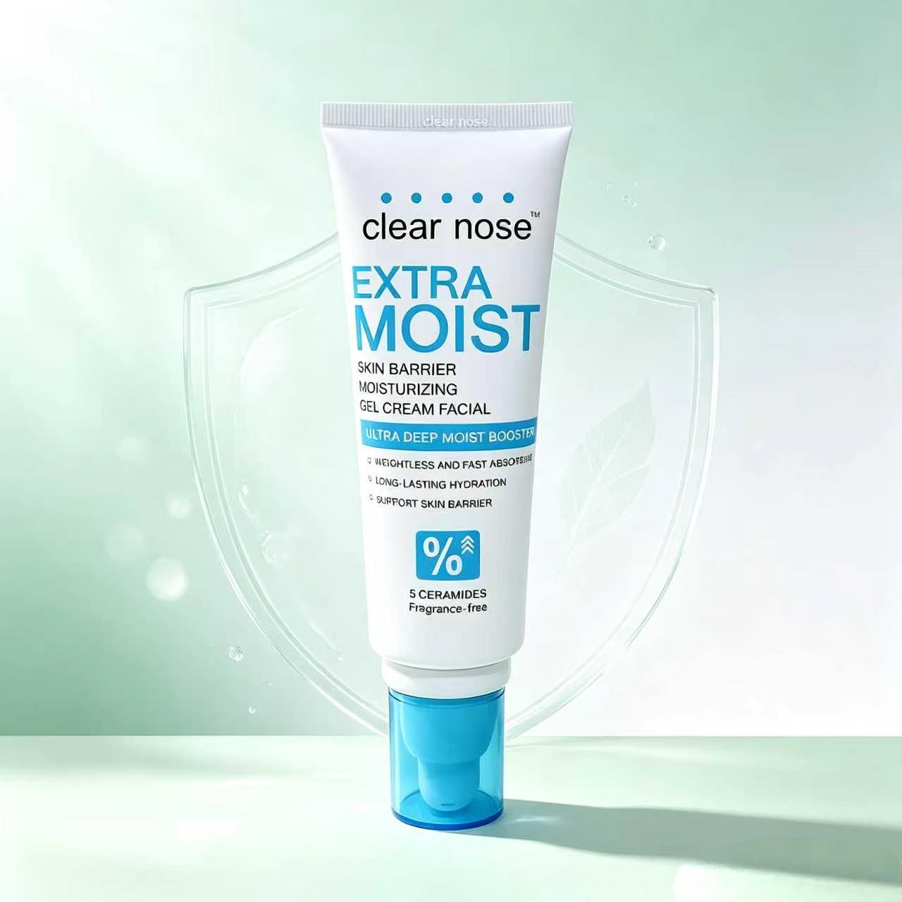 Clear Nose Extra Moist Gel Cream 120ml, Light Gel Cream That Absorbs Quickly. Not Sticky. Does Not Clog Pores. Helps Moisturize and Strengthen the Skin Barrier. Fragrance-Free Formula, Suitable for Oily Skin, Acne-Prone Skin, Comfortable to Use in Summer. ราคา 419 บาท*ส่งฟรี