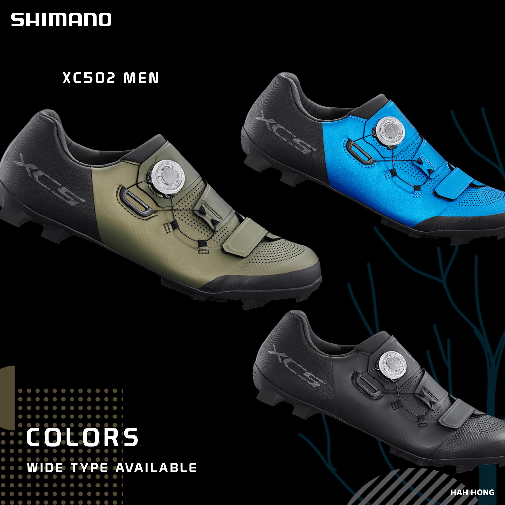 รองเท้าเสือภูเขา SHIMANO รุ่น XC5 / SH-XC502 (wide) ราคา 2,700 บาท*ส่งฟรี