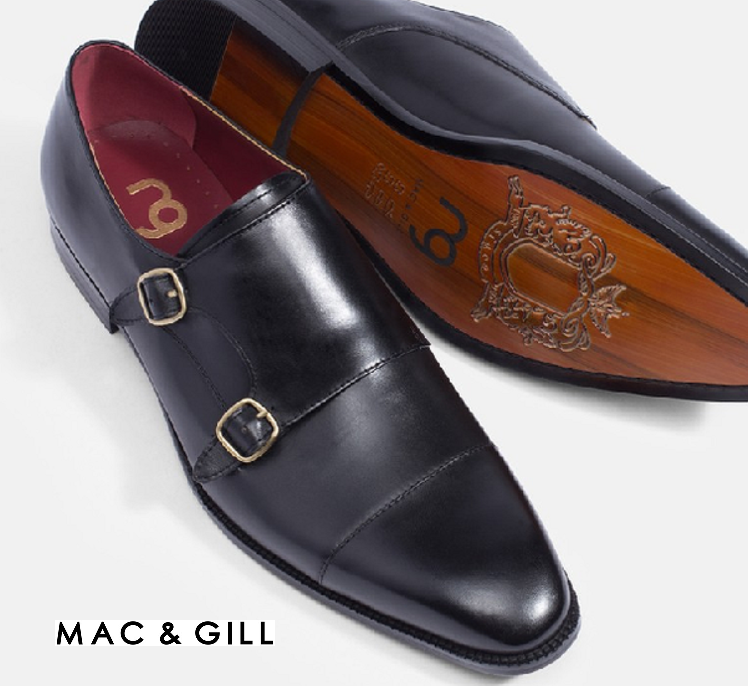 Mac&Gill รองเท้าผู้ชายหนังแท้ Double Monkstrap Leather Shoes For Business and Casual wear แม็กแอนด์กิล รองเท้าหนังแท้ แบบสวมใส่ทางการ แบบคลาสสิก ราคา 3,995 บาท*ส่งฟรี