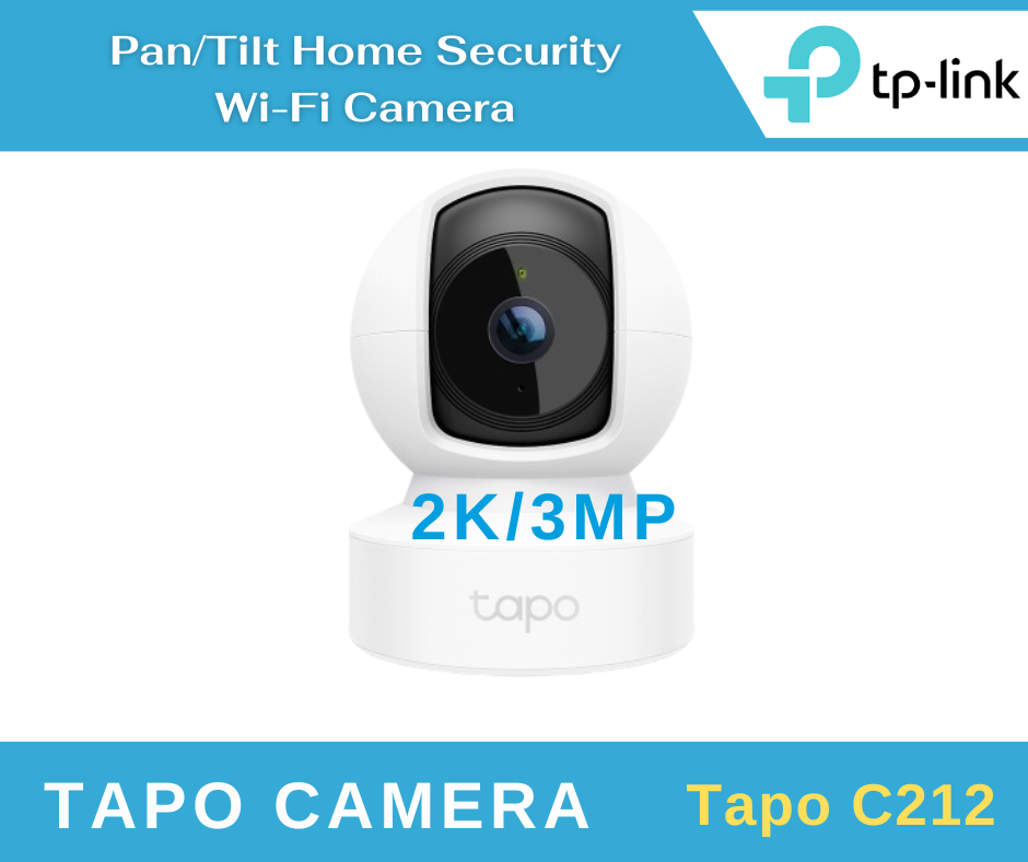TP-Link Pan/Tilt Home Security Wi-Fi Camera, 2K/3MP รุ่น TAPO C212 ราคา 890 บาท*ส่งฟรี