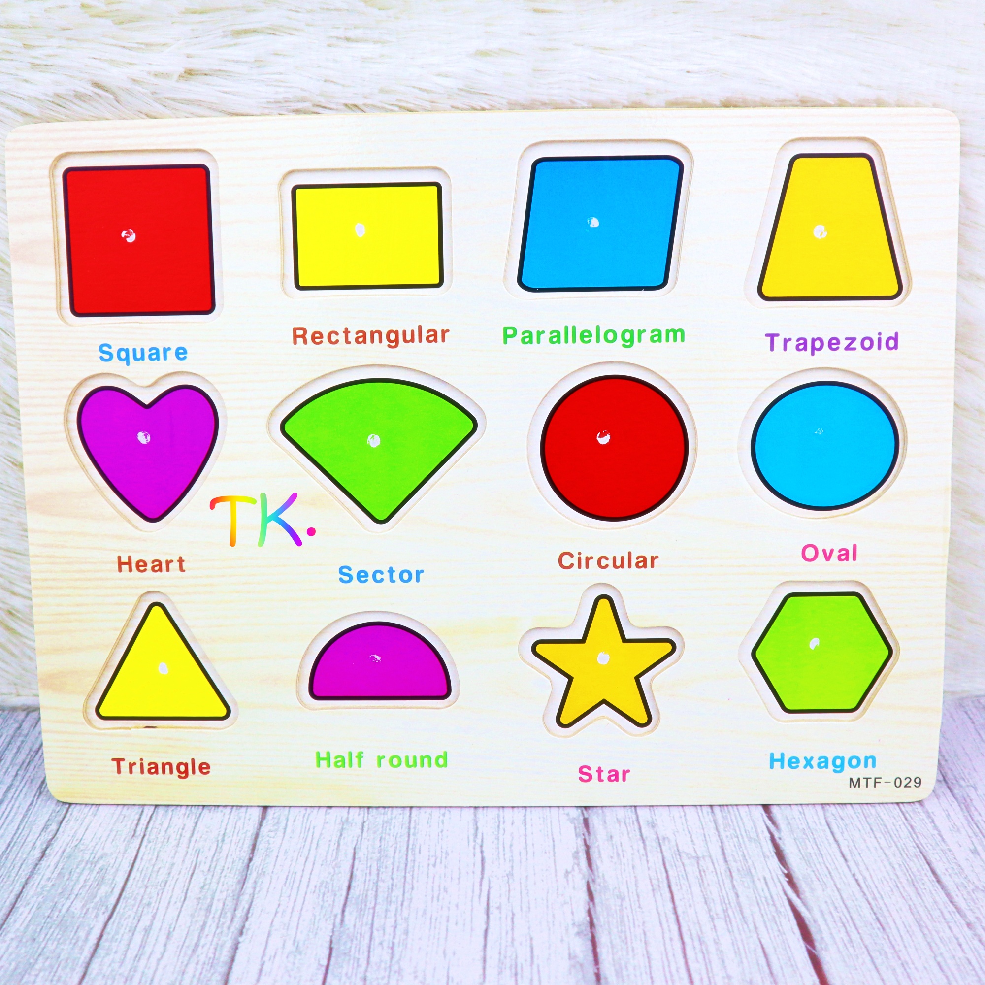 รายละเอียดเพิ่มเติมเกี่ยวกับ ของเล่นจุกไม้กระดานไม้จับคู่ -ลายเรขาคณิต(เล็ก) ของเล่นไม้ ของเล่นเด็ก ปริศนาจิ้กซอว์หมุดไม้ของเล่นเสริมทักษะIQEQ เสริมพัฒนาการ TK-Toys&Kids