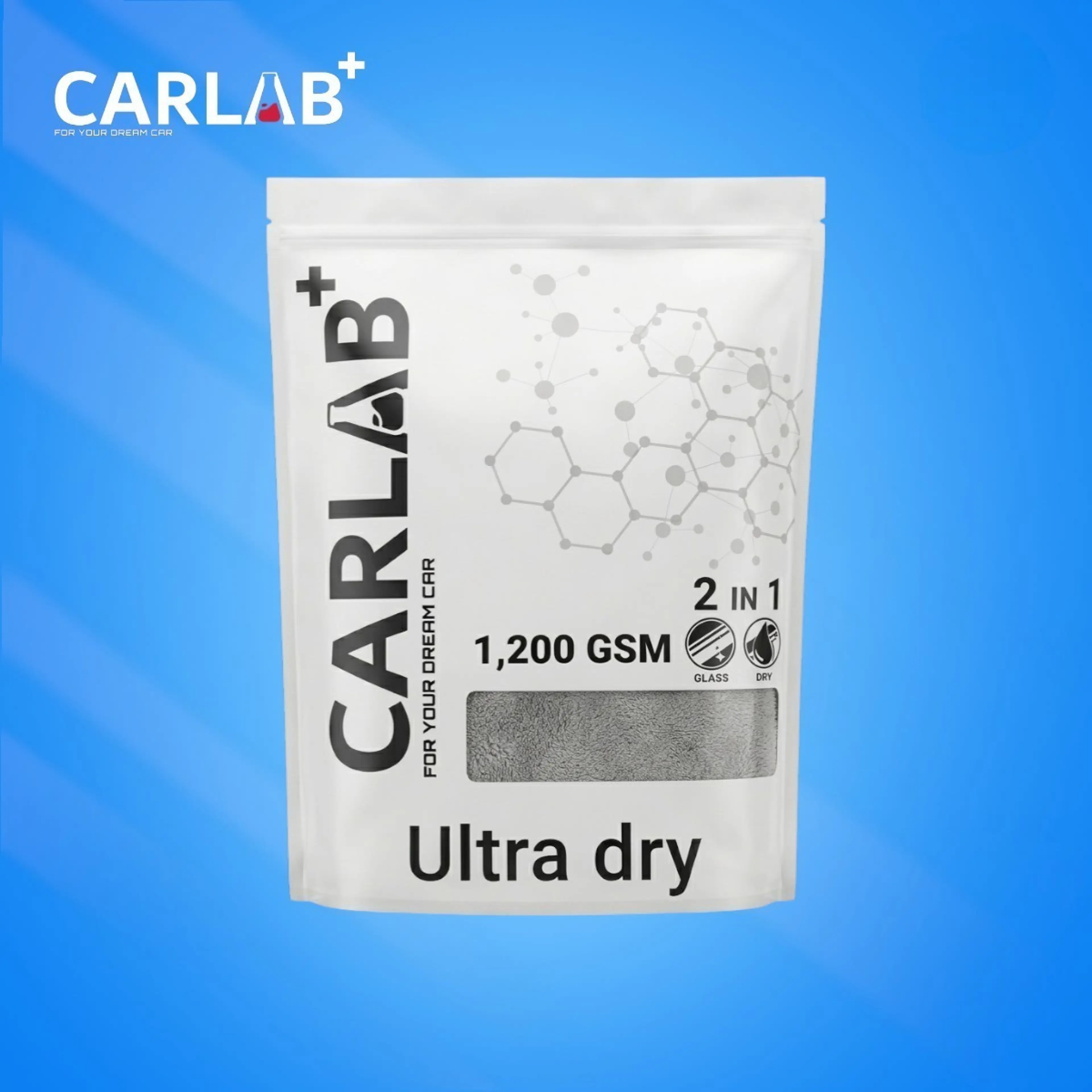 Carlab Premium Car Cleaning Cloth, Extra Thick Microfiber Cloth, Car Cleaning Cloth That Absorbs Water Well, Doesn'T Scratch, Doesn'T Leave Stains, Good Quality, Durable.