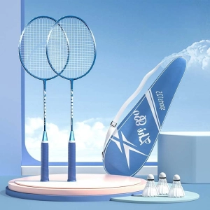 สินค้า -พร้อมส่ง-ไม้แบดมินตัน 1 คู่ Sports 125 อุปกรณ์กีฬา ไม้แบตมินตัน พร้อมกระเป๋าพกพา ไม้แบดมินตัน Badminton racket